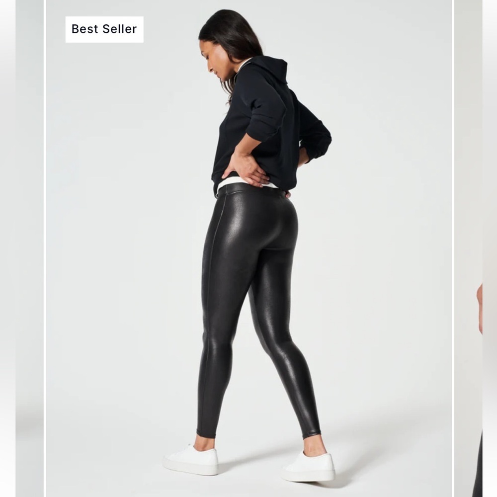 Spanx Faux Leather Leggings Size Small